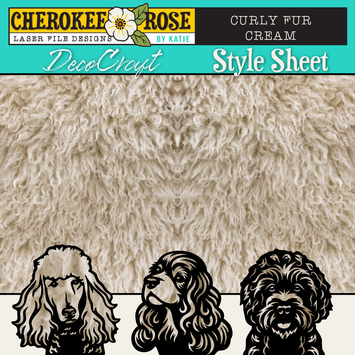 DecoCraft - Cherokee Rose - Style Sheet - Curly Fur - Cream
