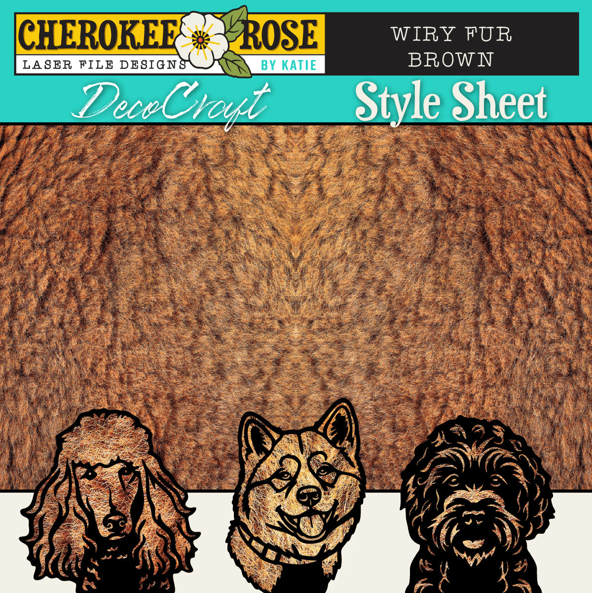 DecoCraft - Cherokee Rose - Style Sheet - Wiry Fur - Brown