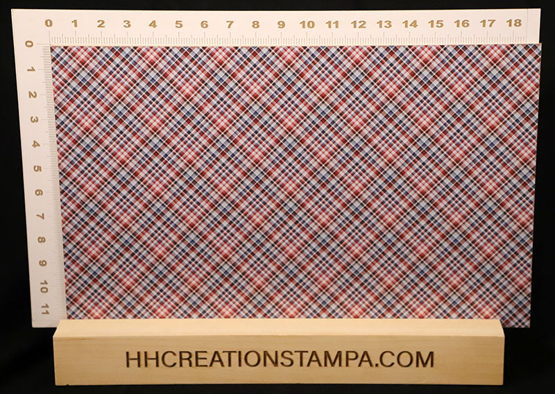 DecoCraft Christmas - Plaid - Winter Wonderland - Red and Blue Plaid