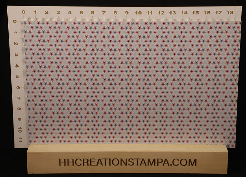 DecoCraft Christmas - Winter Wonderland - Blue and Red Snowflakes