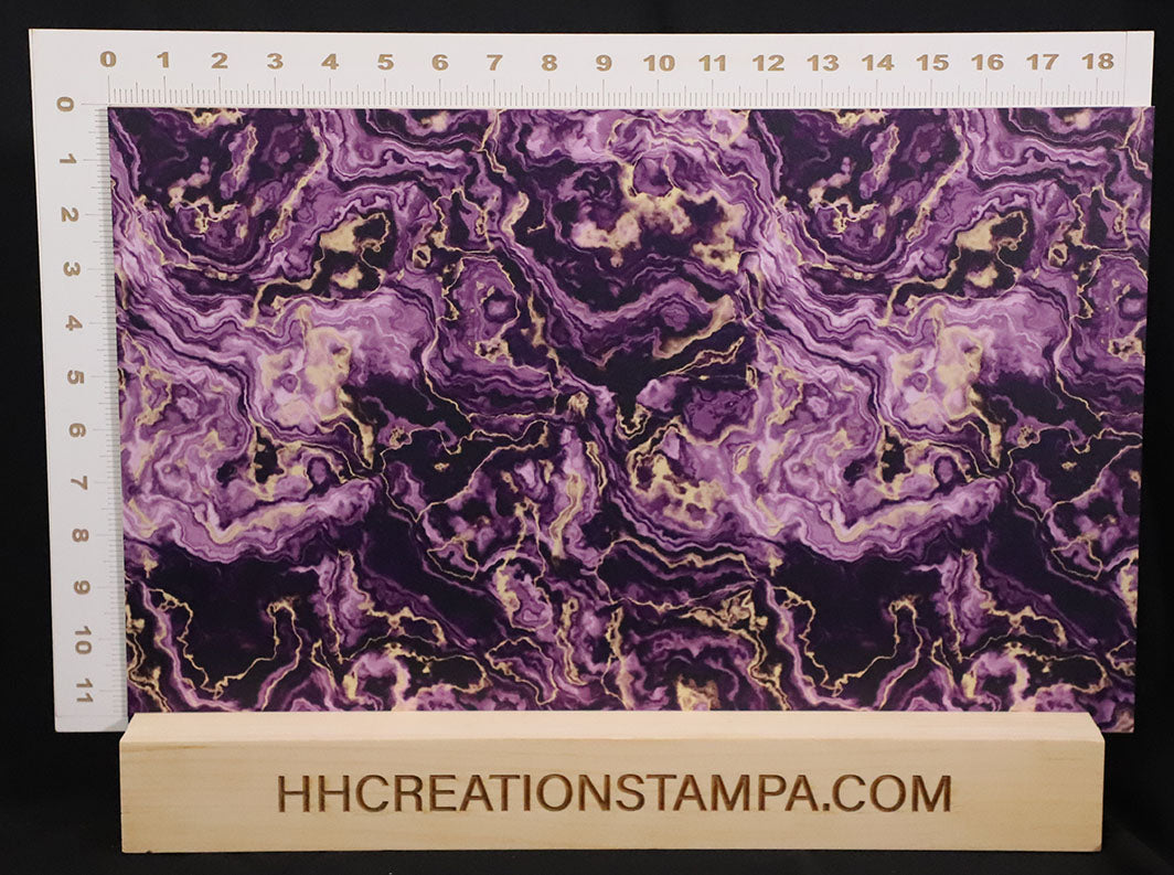 DecoCraft - Marble - Purple and Gold