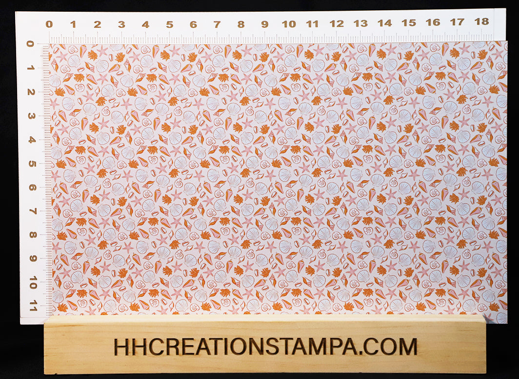 DecoCraft - Summer - Retro Orange Sea Shells