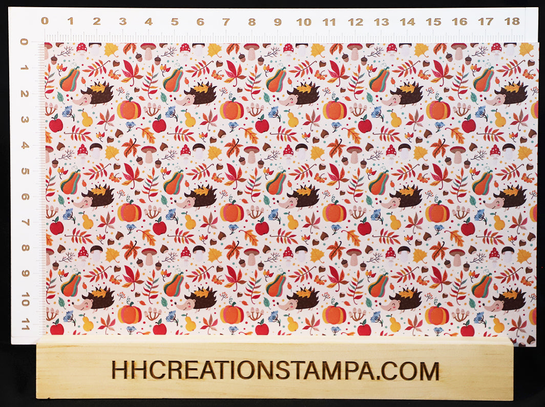 DecoCraft - Fall/Autumn - Pumpkins, Leaves, and Porcupines