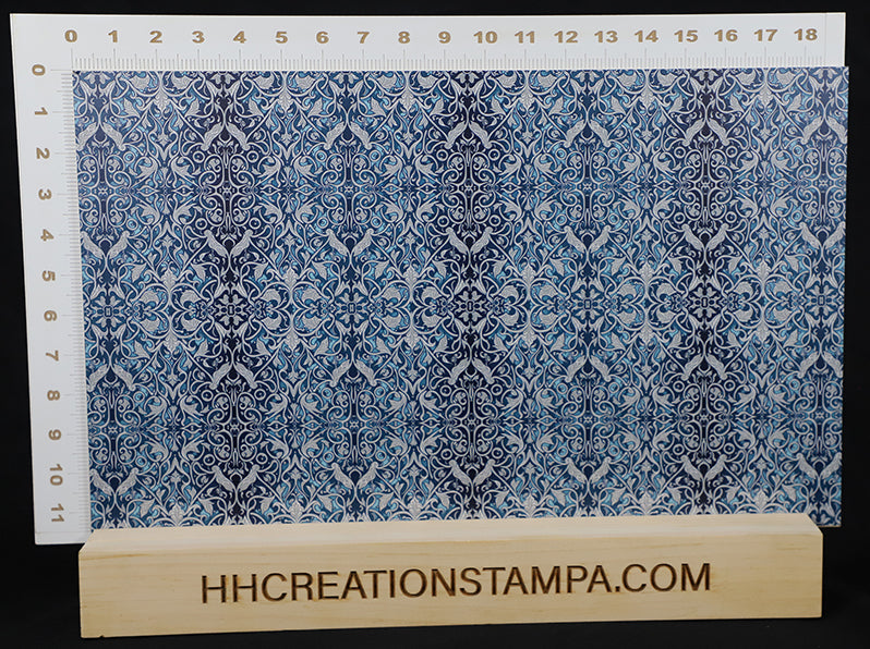 DecoCraft - Patterns - Blue & Gray Art Nouveau