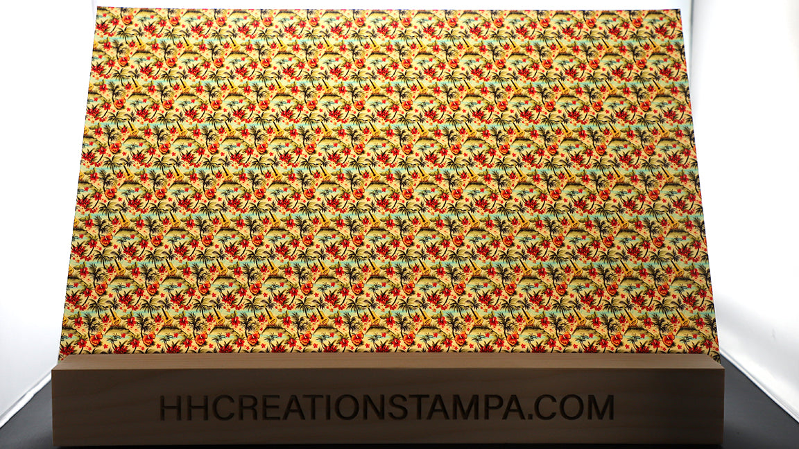 DecoCraft - Landscapes & Skies - Retro Hawaii Ukuleles and Flowers