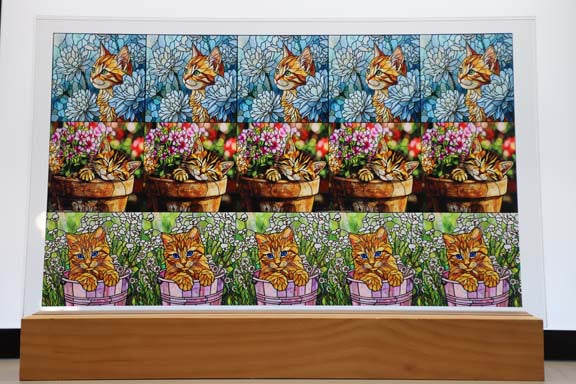DecoCraft - Scenic Elevated Texture Tiles - Cats - Blooming Whiskers