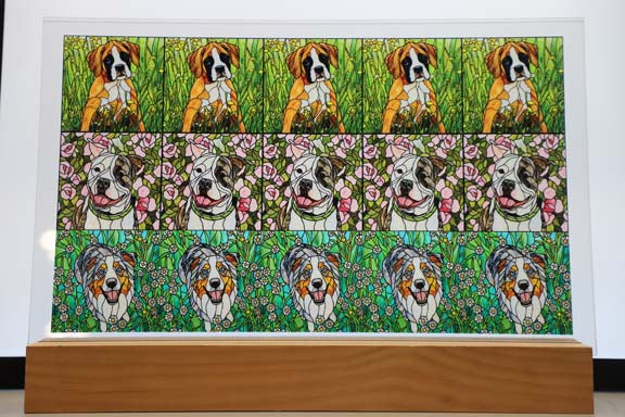 DecoCraft - Scenic Elevated Texture Tiles - Dogs - Blooming Paws II