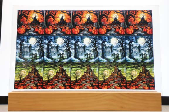 DecoCraft - Scenic Elevated Texture Tiles - Halloween - Haunted Nights