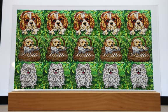 DecoCraft - Scenic Elevated Texture Tiles - Dogs - Leafy Paws II