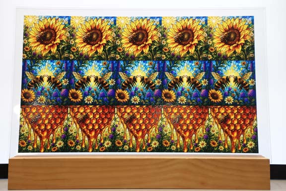 DecoCraft - Studio 1375 - Scenic Elevated Texture Tiles - Golden Hive Assortment