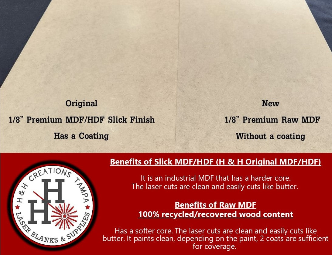 Flash Sale - 1/8" Premium Raw MDF Draft Board - Without Slick Finish - 11.75" x 19" - $85 - Price will reflect in checkout