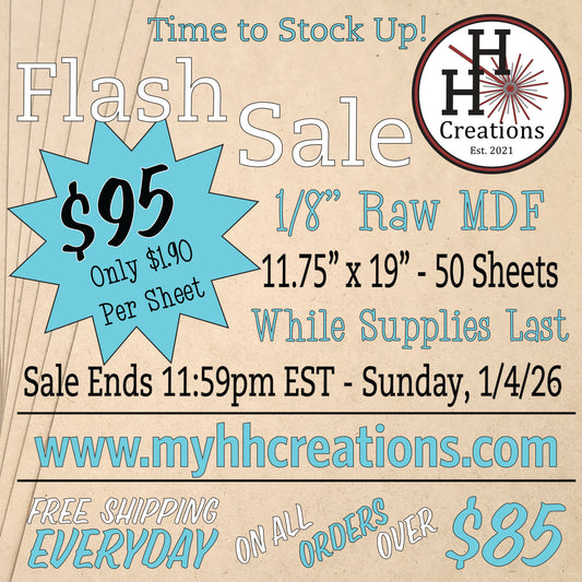 Flash Sale - 1/8" Premium Raw MDF Draft Board - Without Slick Finish - 11.75" x 19" - $95 - Price will reflect in checkout
