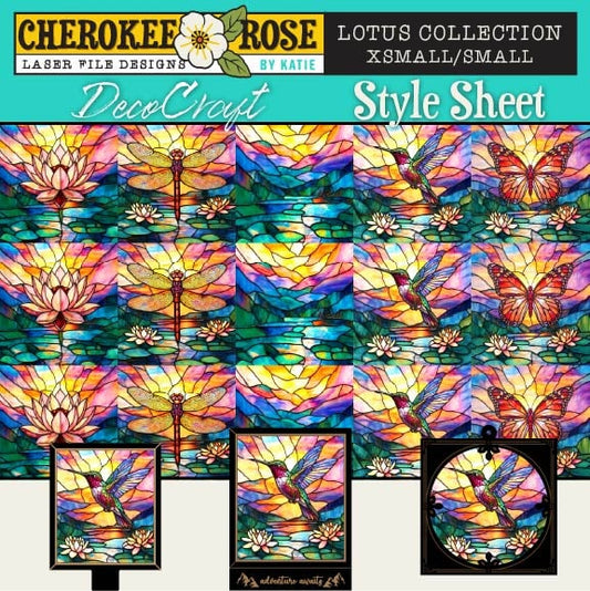 DecoCraft - Elevated Texture - Cherokee Rose - Realistic Stained Glass - Lotus Collection Assortment