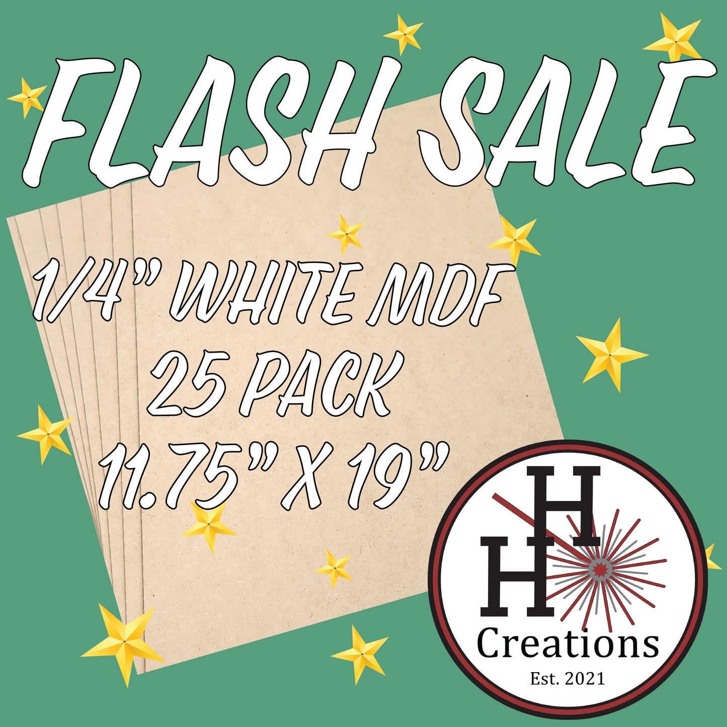 Flash Sale - 1/4" Premium White MDF Draft Board - 11.75" x 19" - $105 - Price will reflect in checkout