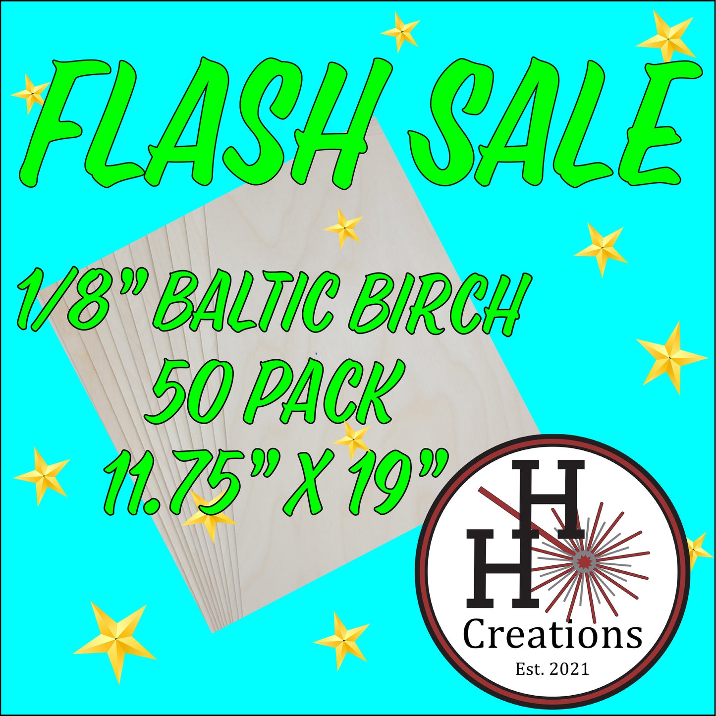 Flash Sale - 1/8" Premium - B/BB - Baltic Birch Plywood 11.75" x 19" - $145 - Price will reflect in checkout