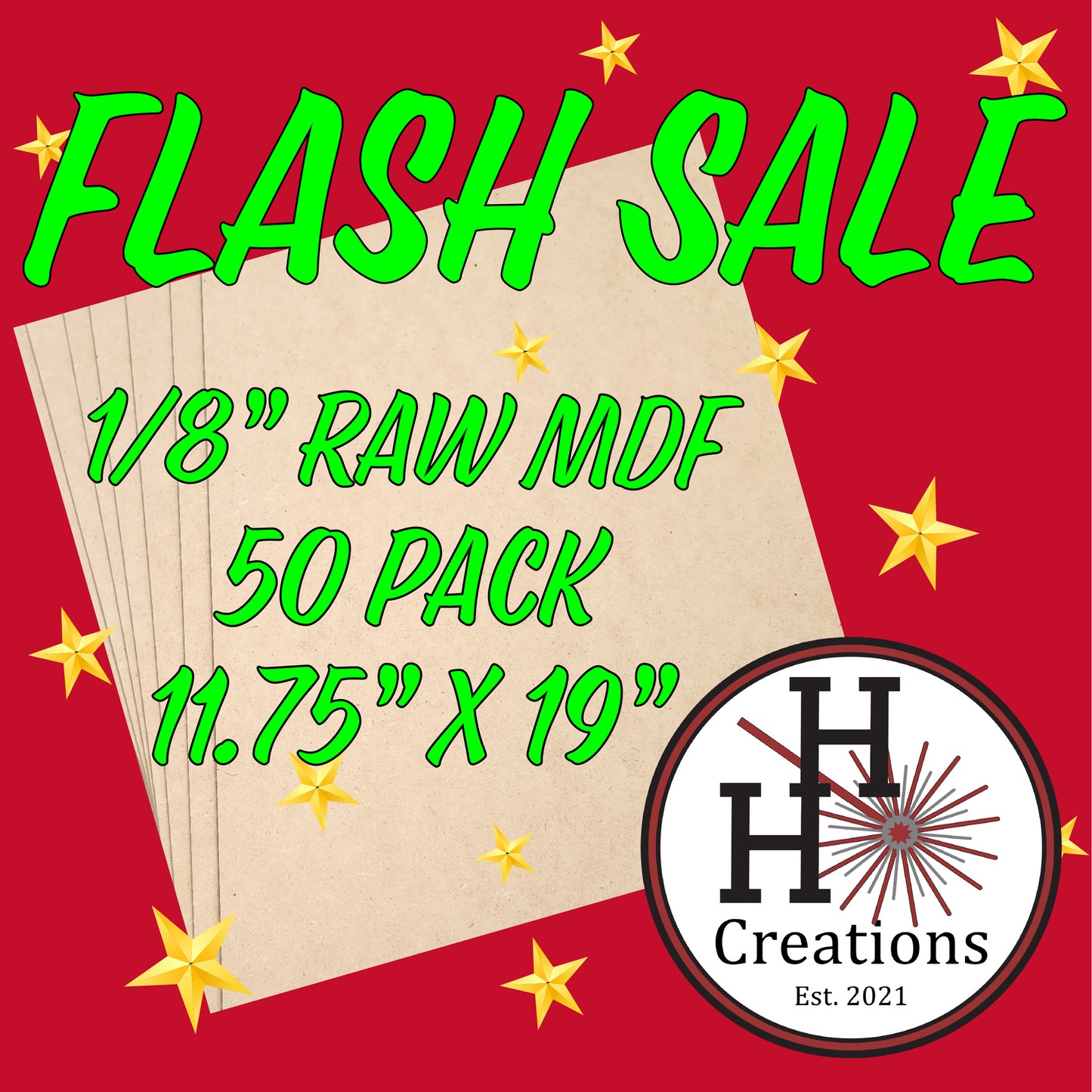 Flash Sale - 1/8" Premium Raw MDF Draft Board - Without Slick Finish - 11.75" x 19" - $85 - Price will reflect in checkout
