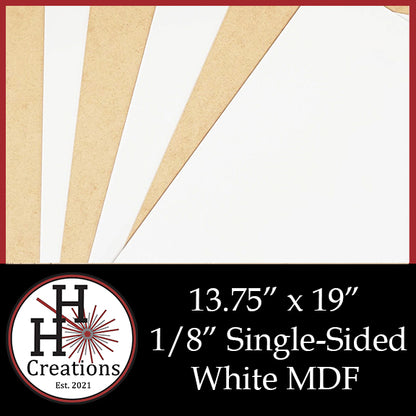 1/8" Premium White Single-Sided MDF Draft Board 13.75" x 19"