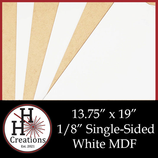 1/8" Premium White Single-Sided MDF Draft Board 13.75" x 19"