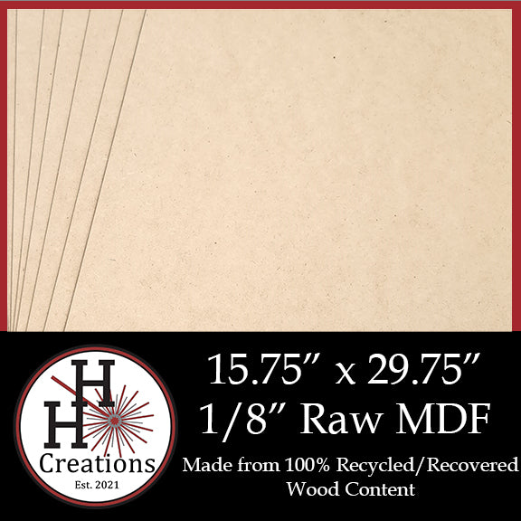 1/8" Raw Premium MDF Draft Board - Without Slick Finish - 15.75" x 29.75"