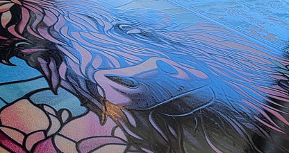 DecoCraft - Scenic Elevated Texture Tiles - Highland Cow in Bloom