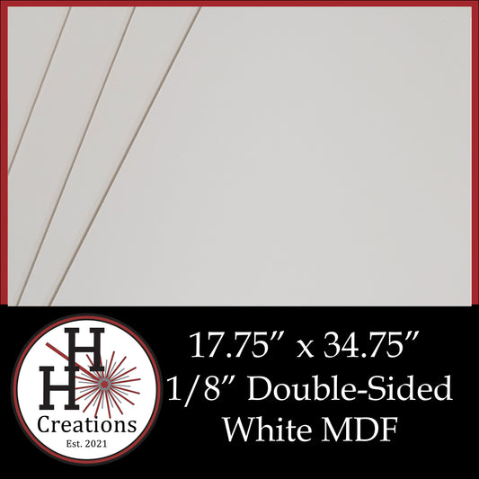 1/8" Premium Double-Sided White MDF Draft Board 17.75" x 34.75"