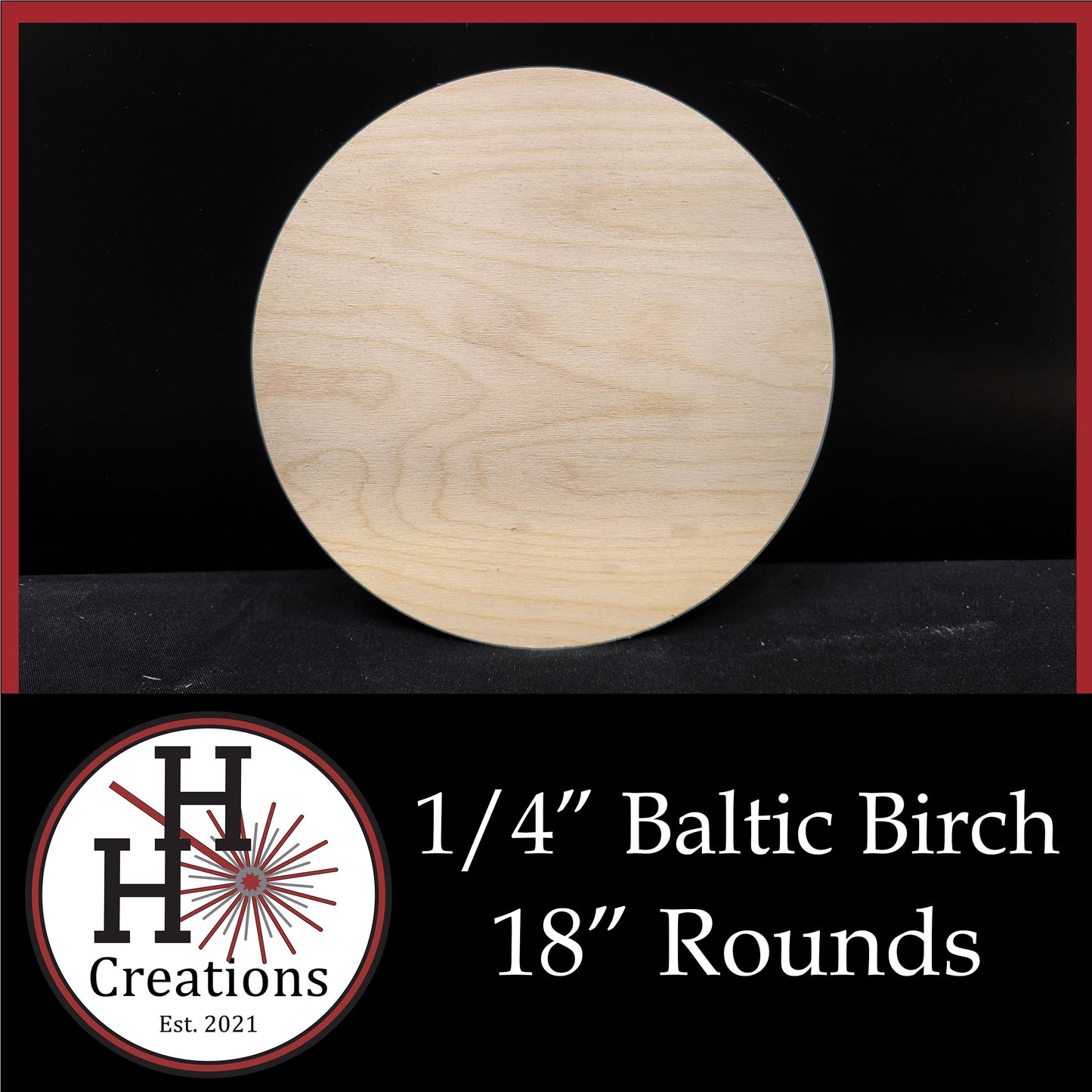 18" - Premium 1/4” Baltic Birch Rounds/Circle Blanks