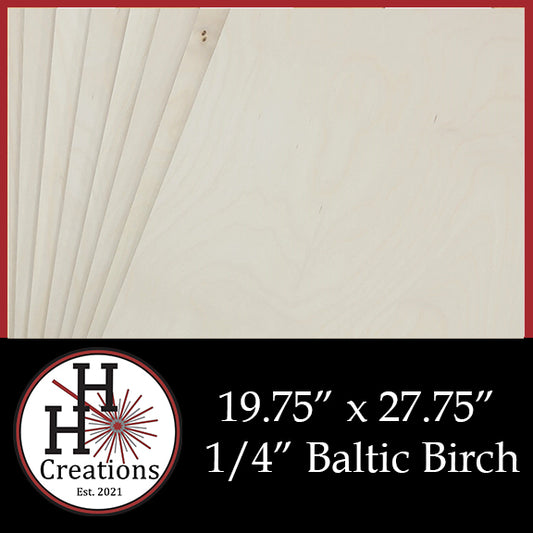 1/4" - B/BB - Premium Baltic Birch Plywood 19.75" x 27.75"