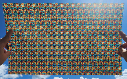 DecoCraft - Elevated Textures - Realistic Stained Glass - Multicolor - Bright I