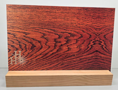 1/8" - Faux-Real Clear Coated Wood - Dark Oak - 11.75" x 19"