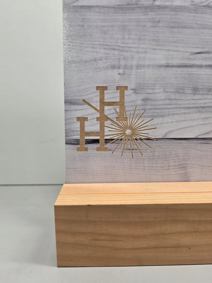 1/8" - Faux-Real Clear Coated Wood - Gray - 11.75" x 19"