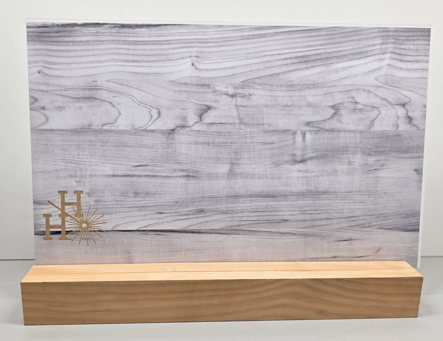 1/8" - Faux-Real Clear Coated Wood - Gray - 11.75" x 19"