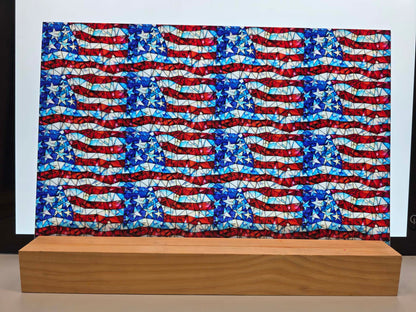 DecoCraft -Elevated Textures - Stained Glass - American Flag