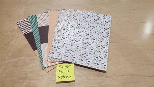 DecoCraft - Office Clean Out - 1/8" Single-Sided MDF - Fall - 6 Sheets (FL-2)