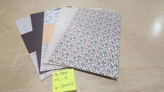 DecoCraft - Office Clean Out - 1/8" Single-Sided MDF - Fall - 6 Sheets (FL-3)
