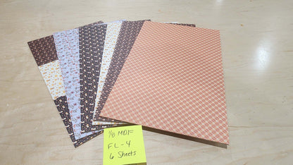 DecoCraft - Office Clean Out - 1/8" Single-Sided MDF - Fall - 6 Sheets (FL-4)