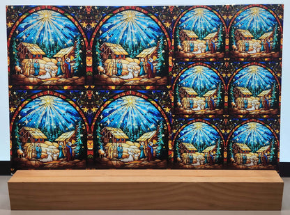 DecoCraft - Elevated Texture - Cherokee Rose - Realistic Stained Glass - Silent Night - Holy Night