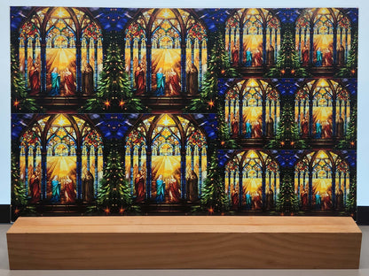 DecoCraft - Elevated Texture - Cherokee Rose - Realistic Stained Glass - Silent Night - By Star Light