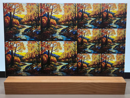 DecoCraft - Elevated Texture - Cherokee Rose - Realistic Stained Glass - Fall Forest