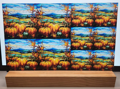 DecoCraft - Elevated Texture - Cherokee Rose - Realistic Stained Glass - Pumpkin Patch