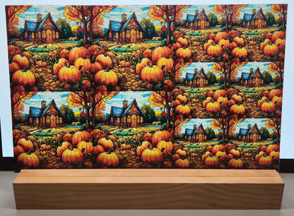 DecoCraft - Elevated Texture - Cherokee Rose - Realistic Stained Glass - Fall Farm