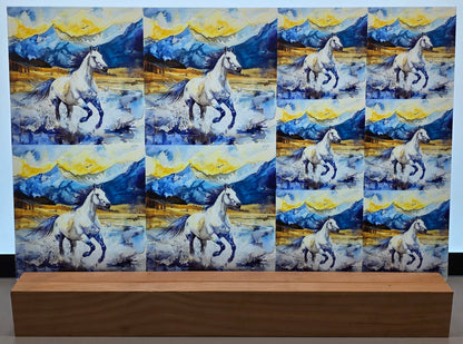DecoCraft - Scenic Tiles Series - Watercolor Horses - Freedom Run