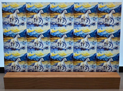 DecoCraft - Scenic Tiles Series - Watercolor Horses - Freedom Run