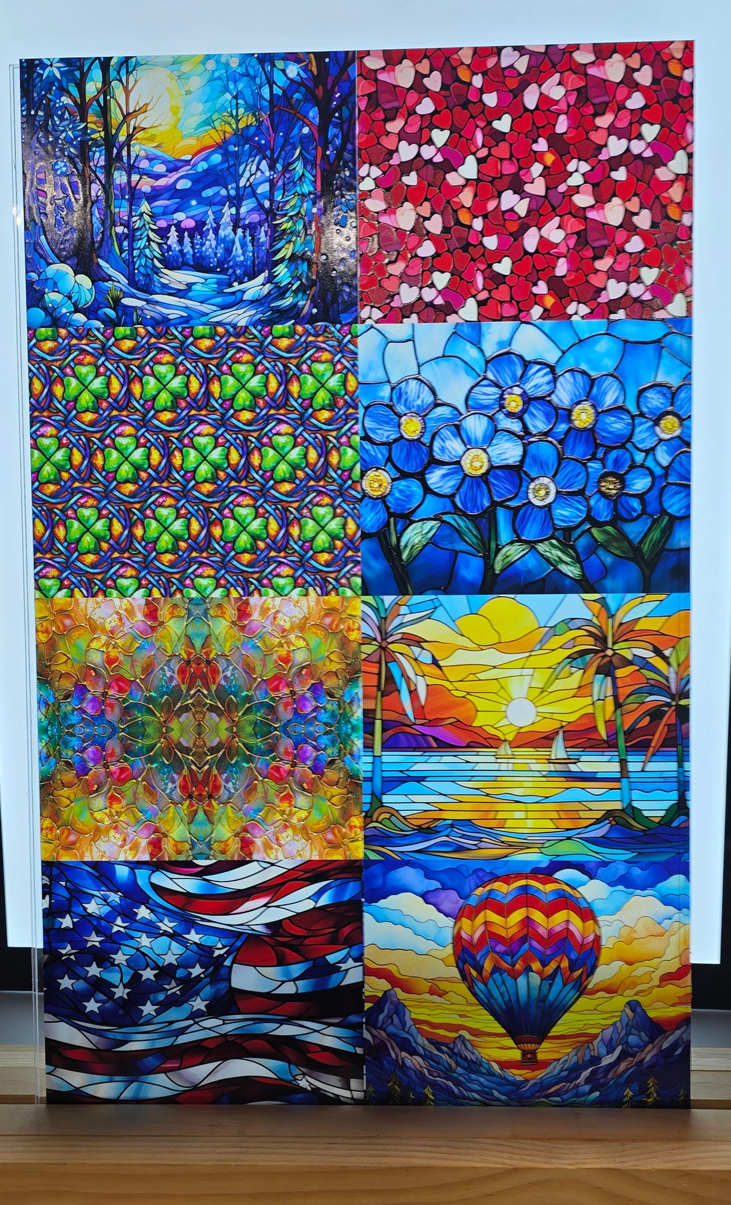 DecoCraft - Elevated Textures - Cherokee Rose - Realistic Stained Glass - Calendar Vol 1