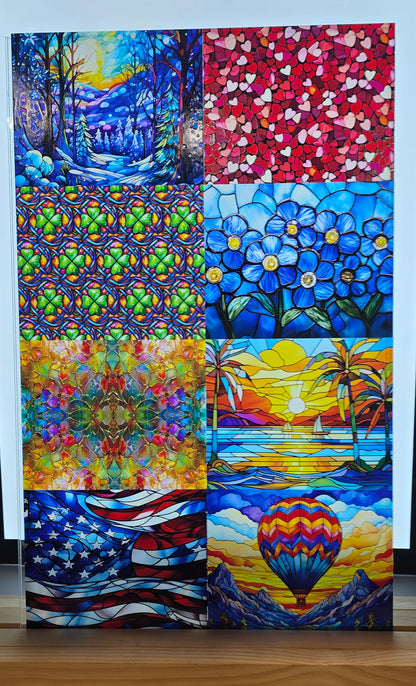 DecoCraft - Elevated Textures - Cherokee Rose - Realistic Stained Glass - Calendar Vol 1