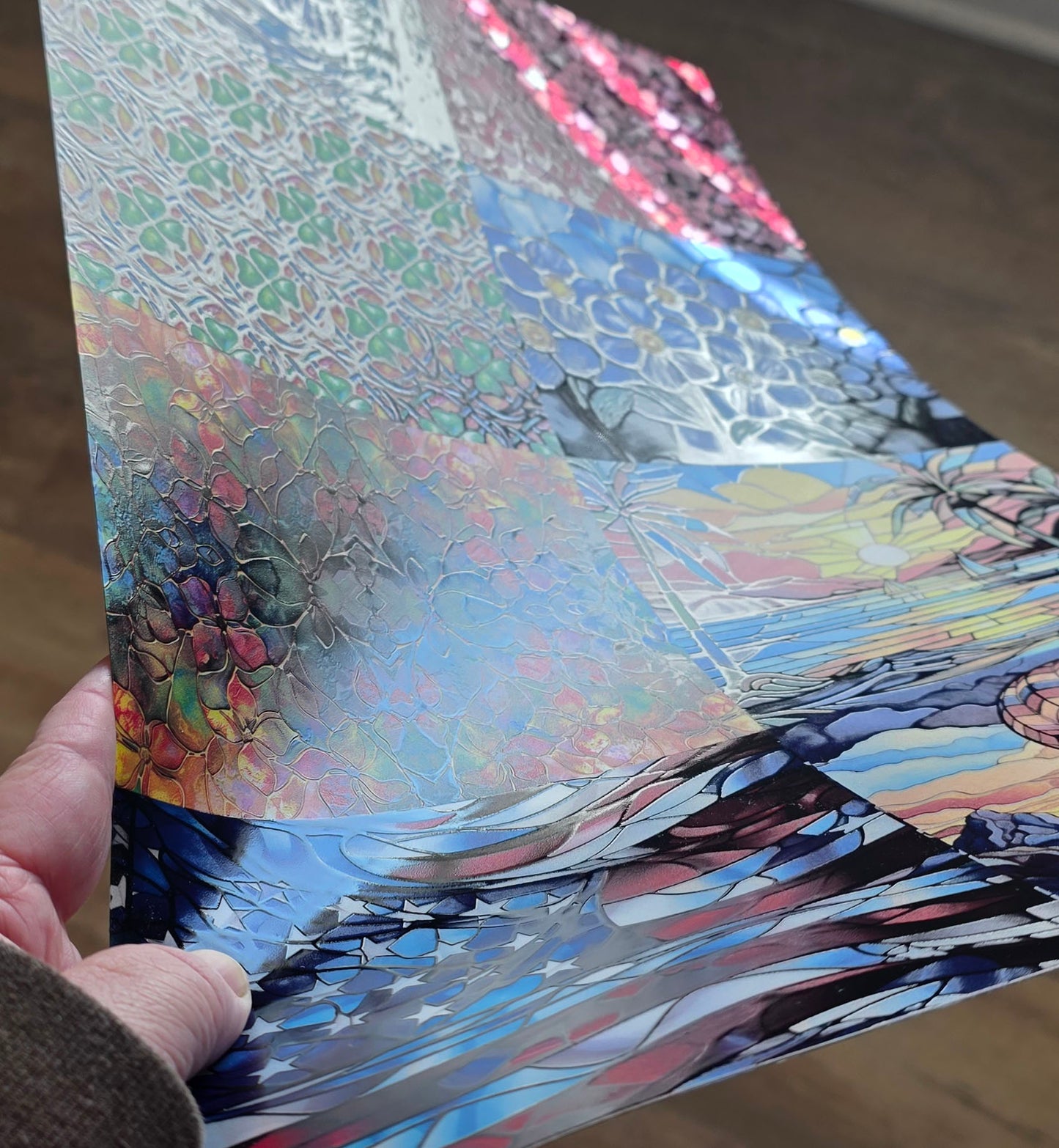 DecoCraft - Elevated Textures - Cherokee Rose - Realistic Stained Glass - Calendar Vol 1