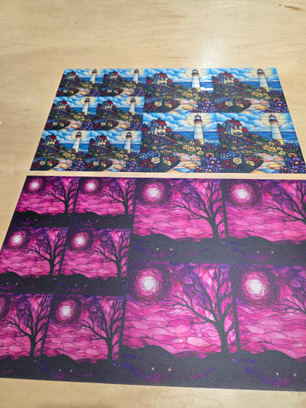 DecoCraft - Office Clean Out - Flat Non-Textured Medium Scenic Tile Prints - Multiple Bundles Available