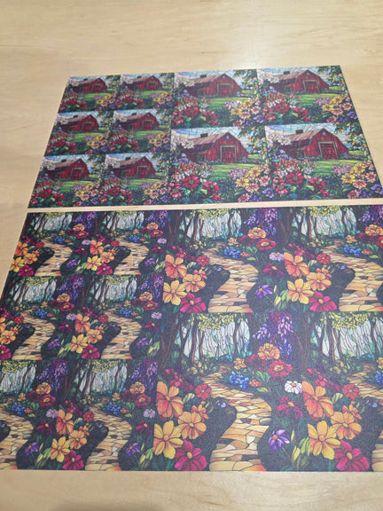 DecoCraft - Office Clean Out - Flat Non-Textured Medium Scenic Tile Prints - Multiple Bundles Available