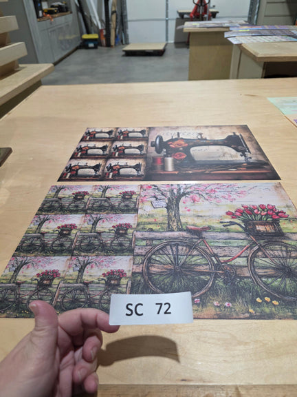 DecoCraft - Office Clean Out - Flat Non-Textured Large Scenic Tile Prints - Volume 1 - Multiple Bundles Available