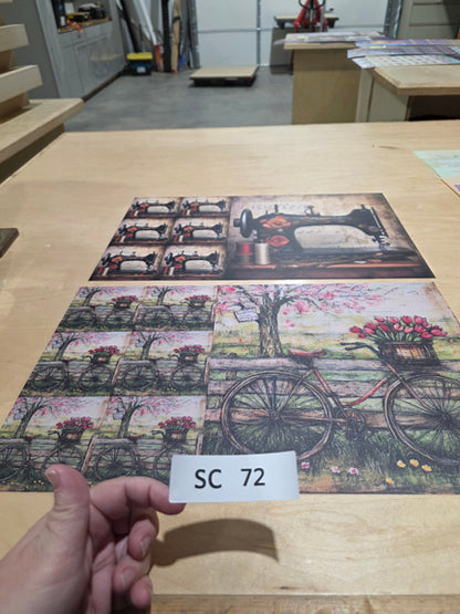 DecoCraft - Office Clean Out - Flat Non-Textured Large Scenic Tile Prints - Volume 1 - Multiple Bundles Available