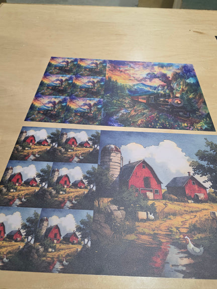 DecoCraft - Office Clean Out - Flat Non-Textured Large Scenic Tile Prints - Volume 2 - Multiple Bundles Available